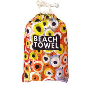 Indigenous Beach Towel -Art: Lena Pwerle