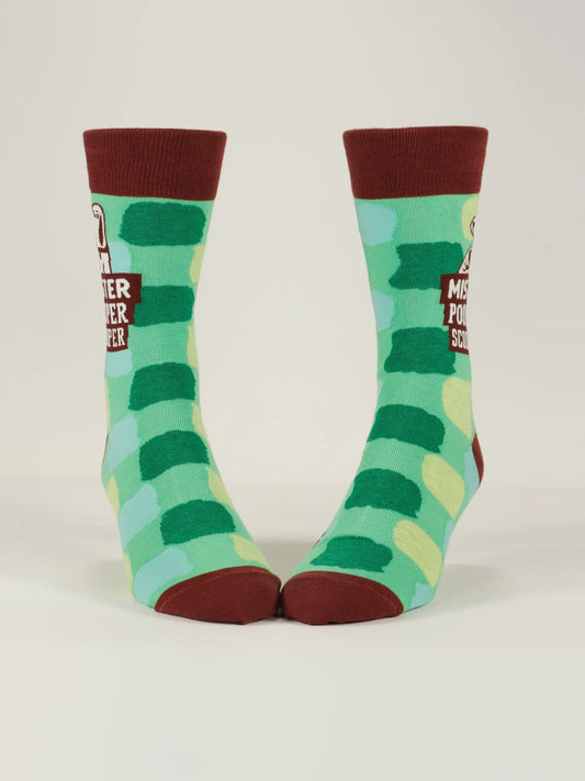Front view of Mr. Pooper men's socks.