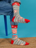 BLUE Q Men's crew socks- Handsome Devil