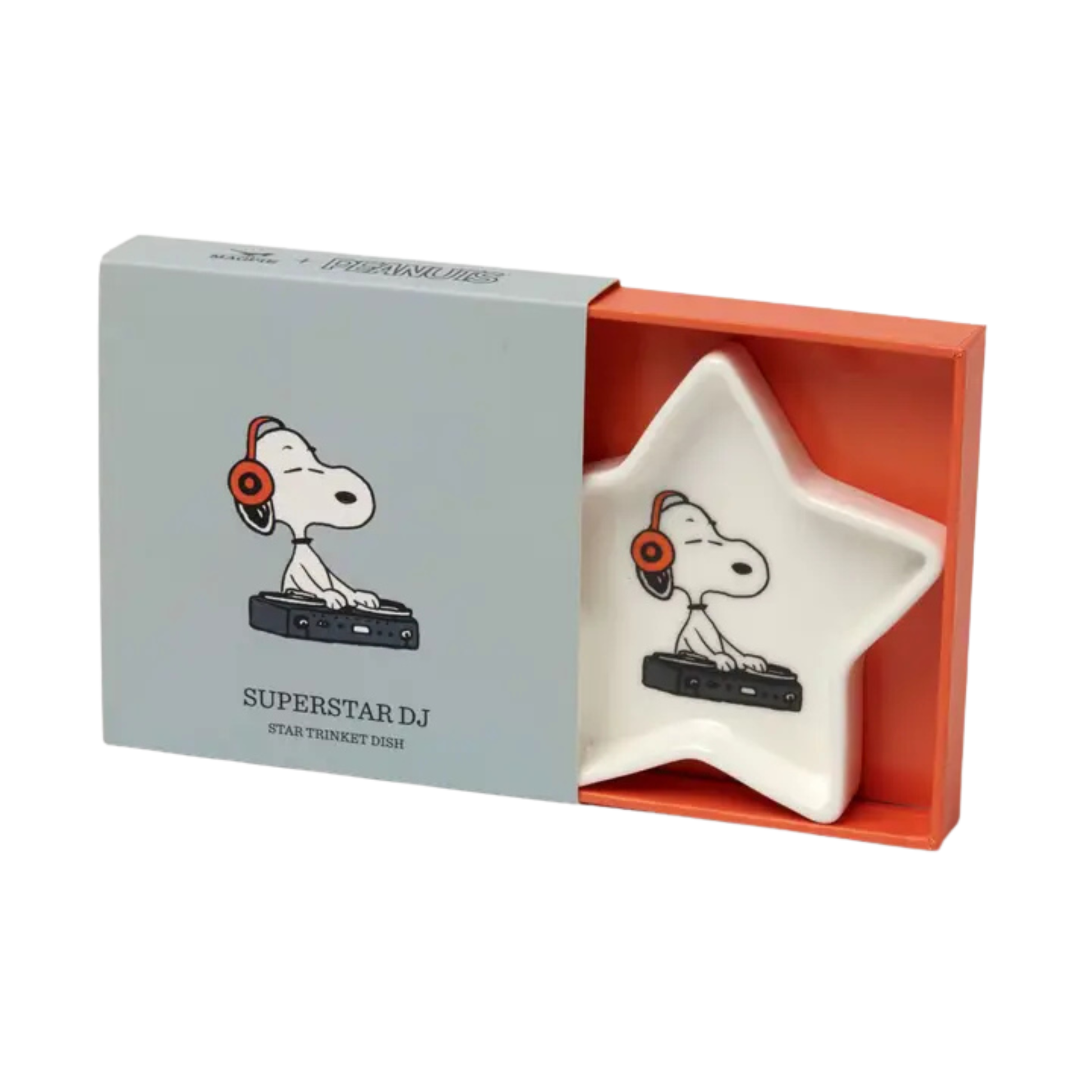 Star-shaped trinket dish with Snoopy design in a box