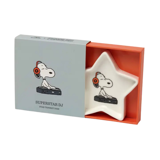 Star-shaped trinket dish with Snoopy design in a box
