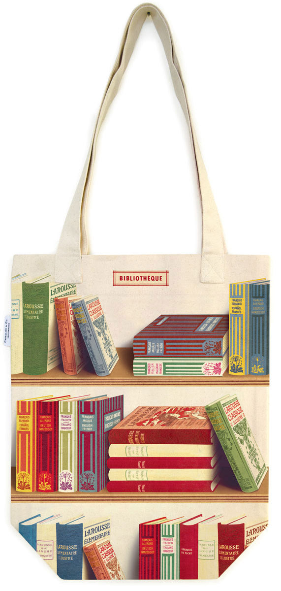 Cavallini Vintage tote bag- Library books
