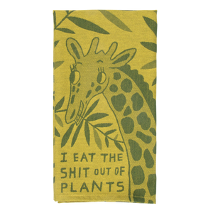 BLUEQ Tea towel -I eat the shit out of plants