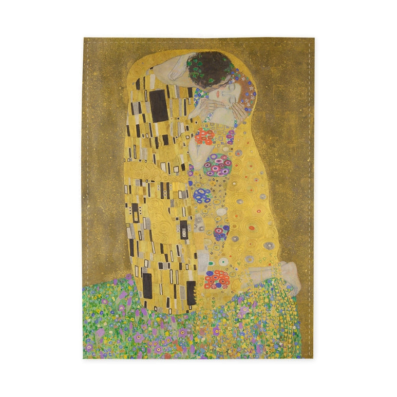 Teatowel "Gustav Klimt's The Kiss on a white background