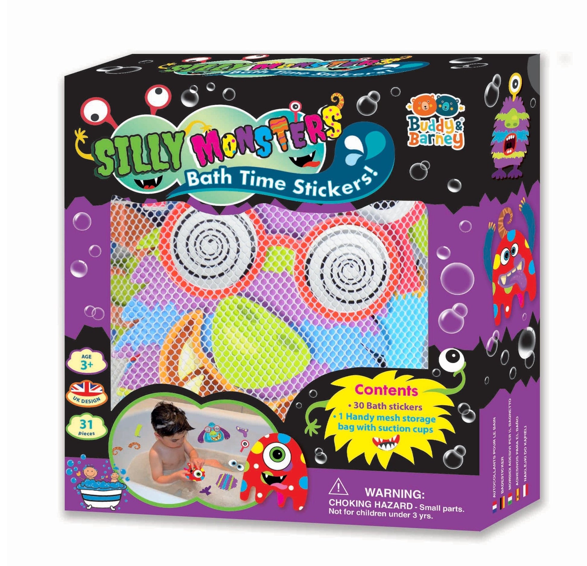 Bath time - Silly monsters stickers - Gizmo Gifts