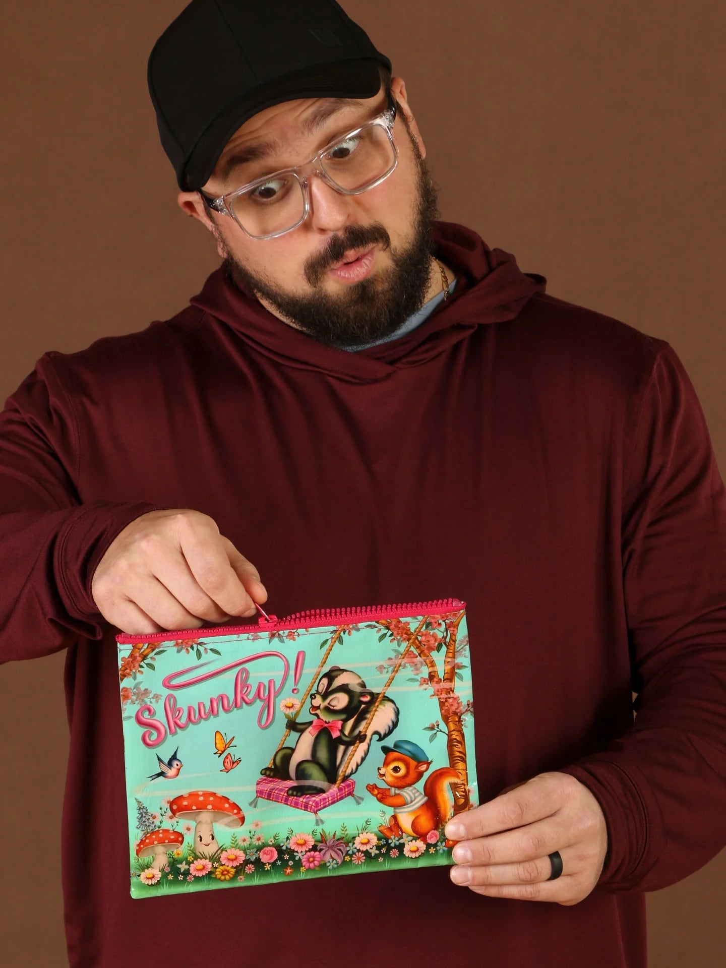 Blueq Zipper pouch - Skunky! - Gizmo Gifts