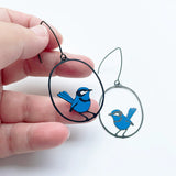 Denz Midi Blue Wren earrings