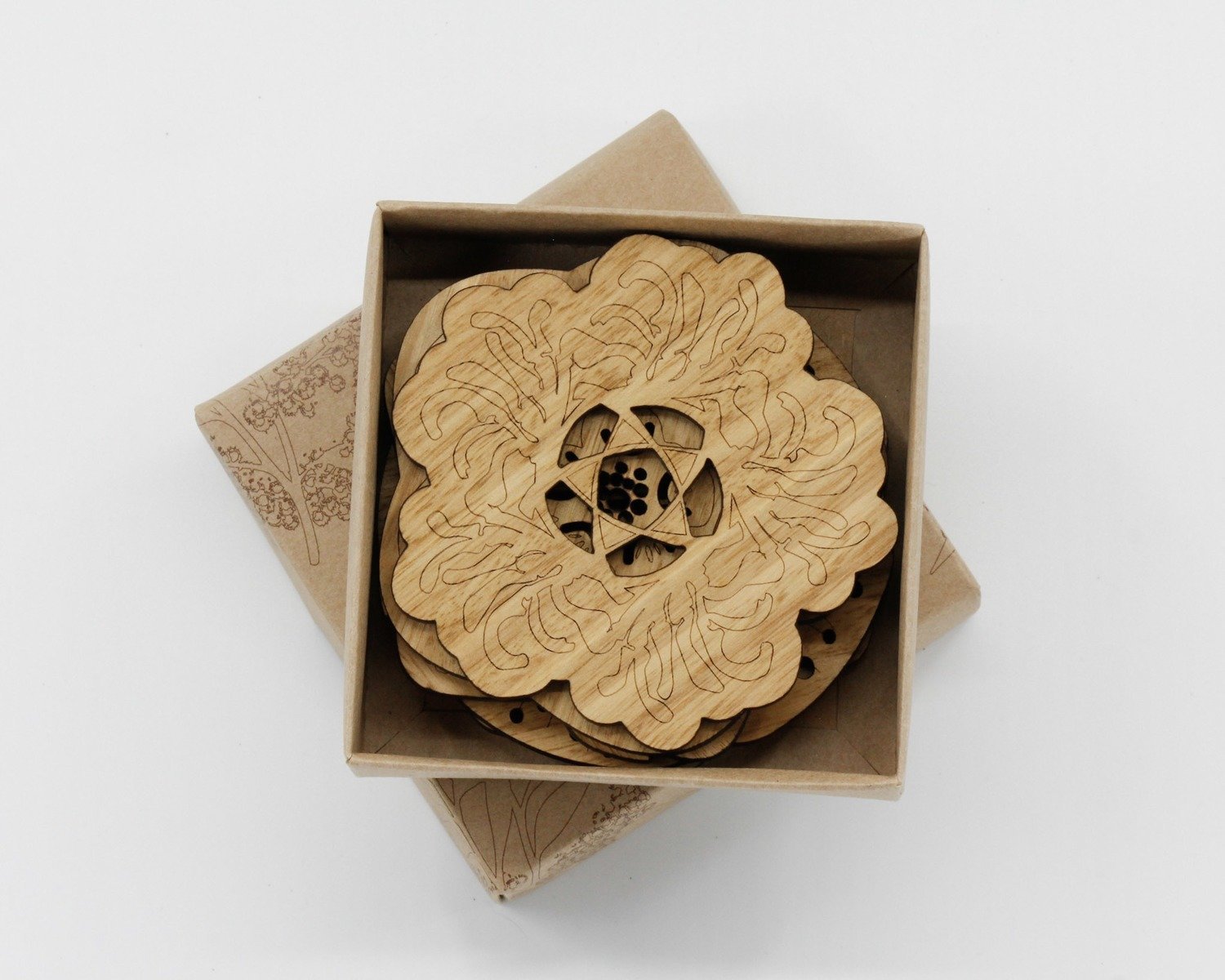Buttonworks Botanical shaped coasters - Gizmo Gifts