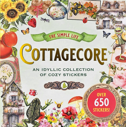 Cottagecore sticker book, over 650 stickers inside