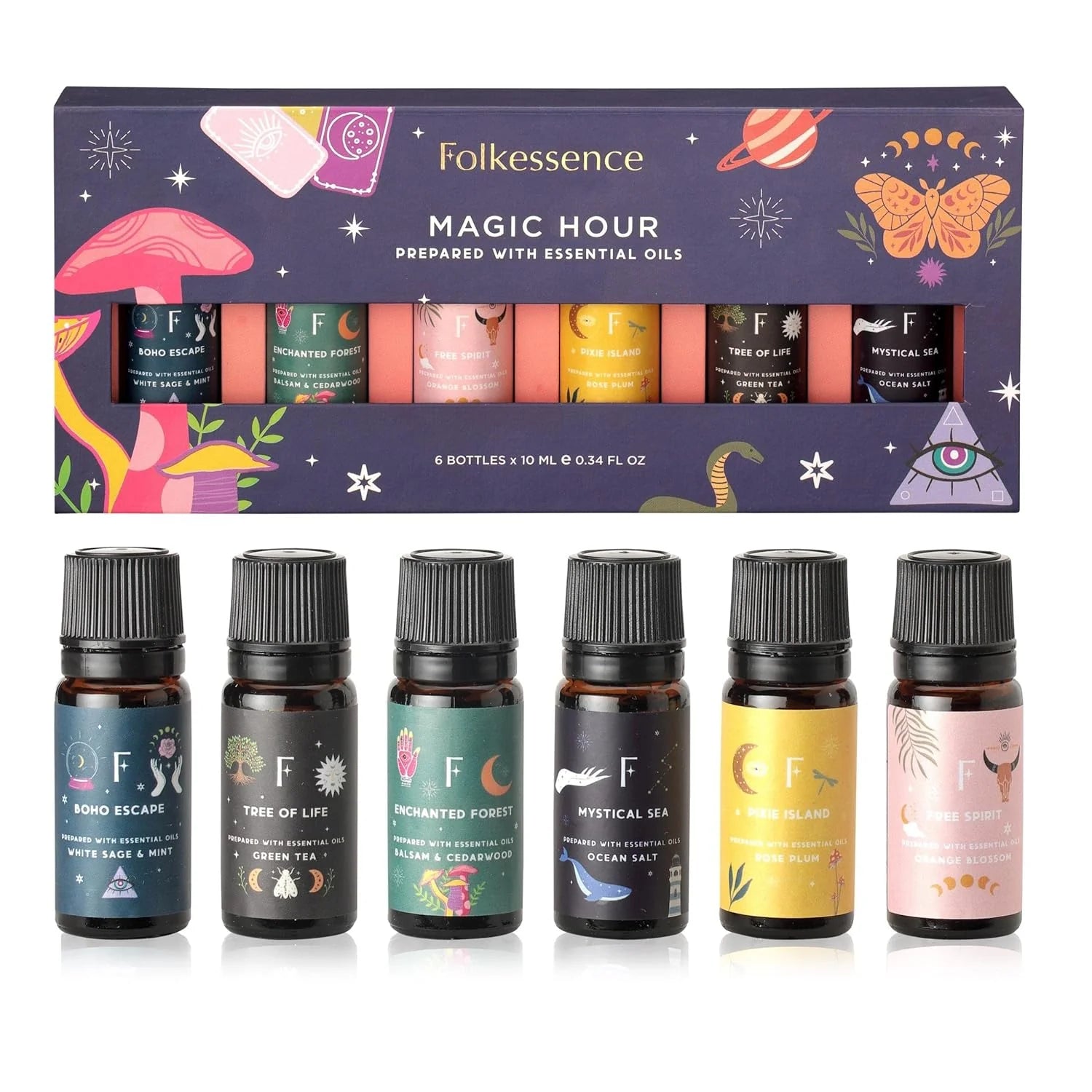 Essential oils - Magic Hour (Set of 6 10ml)by Folkessence - Gizmo Gifts