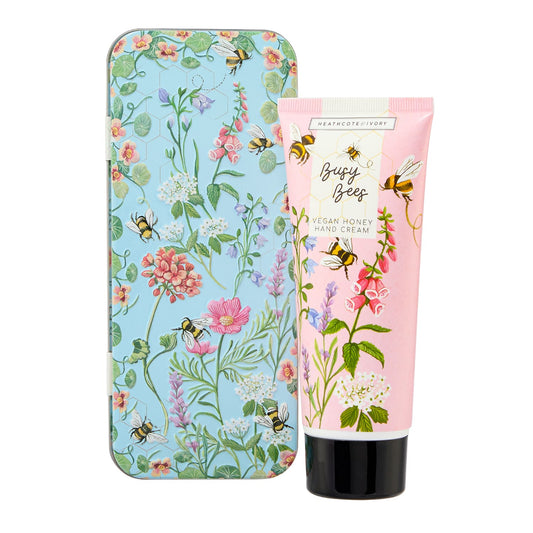 Hand cream with floral design packaging on a white background