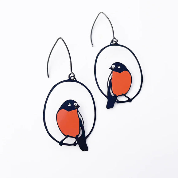 Denz Midi flame Robin earrings