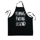 Kitchen Language Crude apron- "Flaming Fucking Legend"