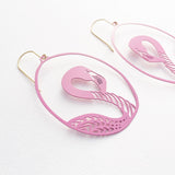 DENZ earrings- Flamingos in pink
