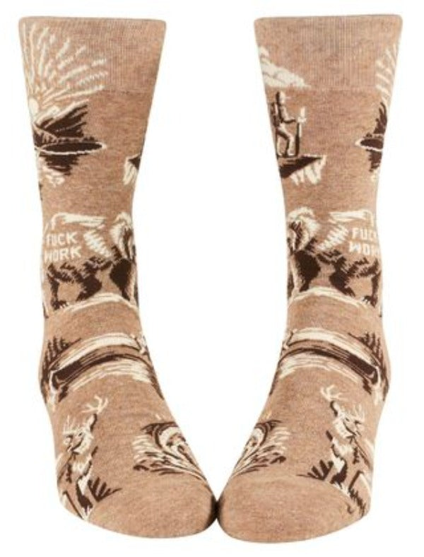 BLUEQ- F**k work men's crew socks