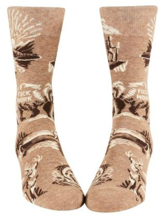 BLUEQ- F**k work men's crew socks