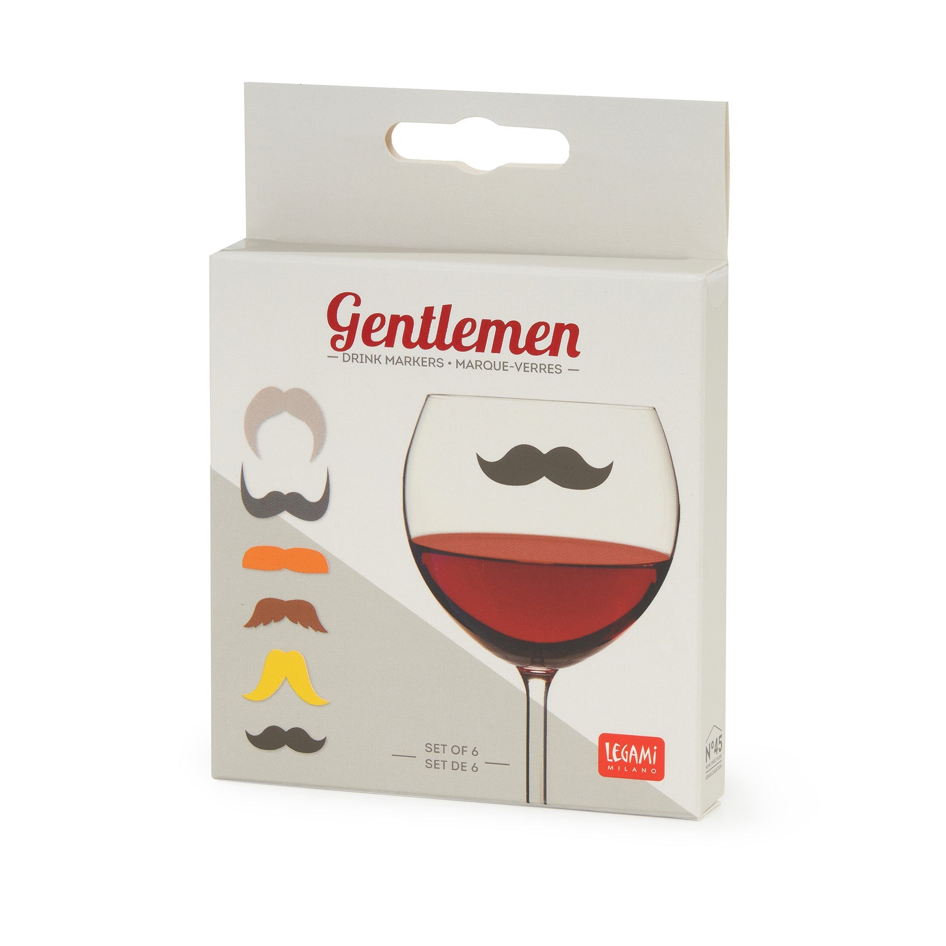 Gentlemen set of six drink markers - Gizmo Gifts