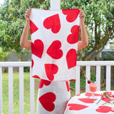 Teatowel- Love Hearts (Linen)