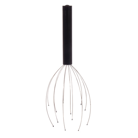 Black-handled wire head massage tool on a white background