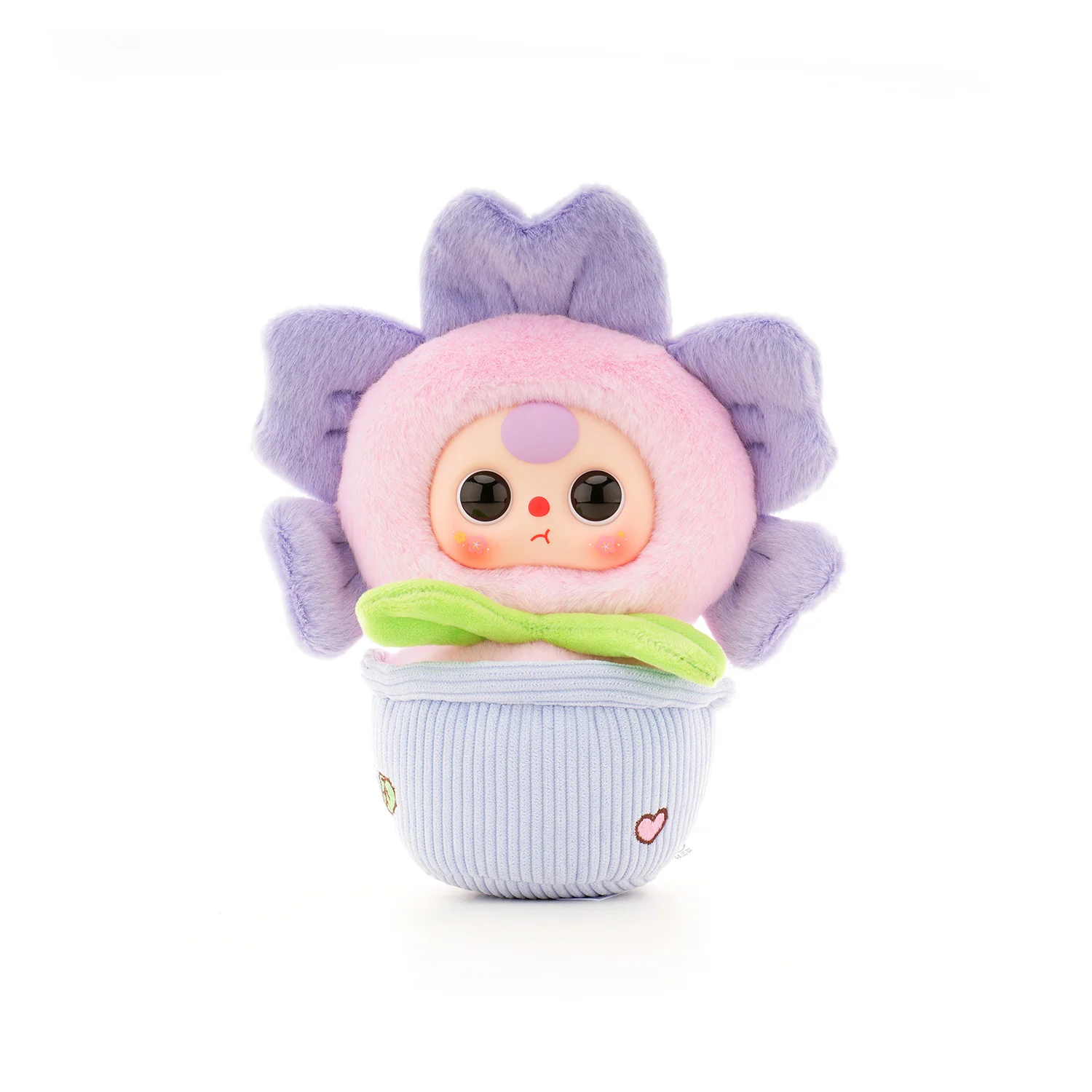 Plush toy with a flower design on a white background