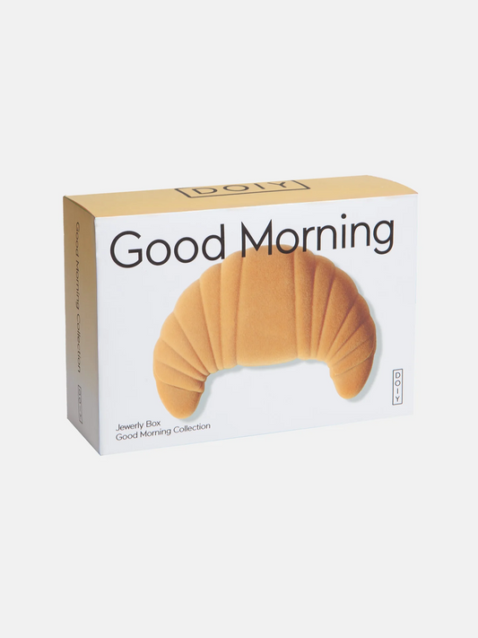 Box packaging of a product with 'Good Morning' branding on a white background