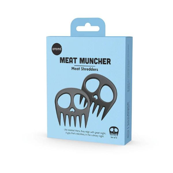 A blue box with Meat Muncher text on a white background.