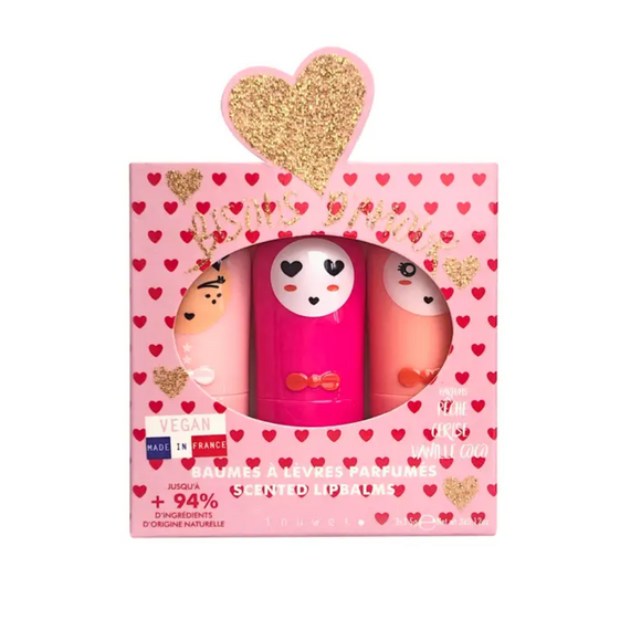 Inuwet- Trio kiss of love lip balm gift set