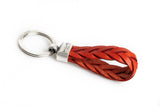 Keyring- Red Braided leather(made in Italy)
