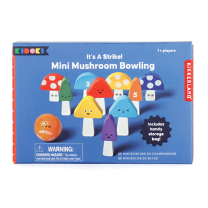 It's a strike!Mini mushroom bowling