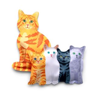 A set of kitty icepadz on a white background.
