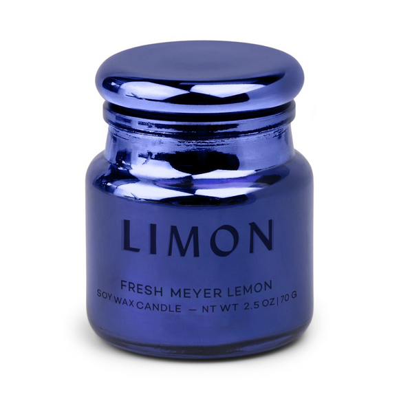 Candle - Paddywax Limon Cobalt Metallic 71g - Meyer Lemon