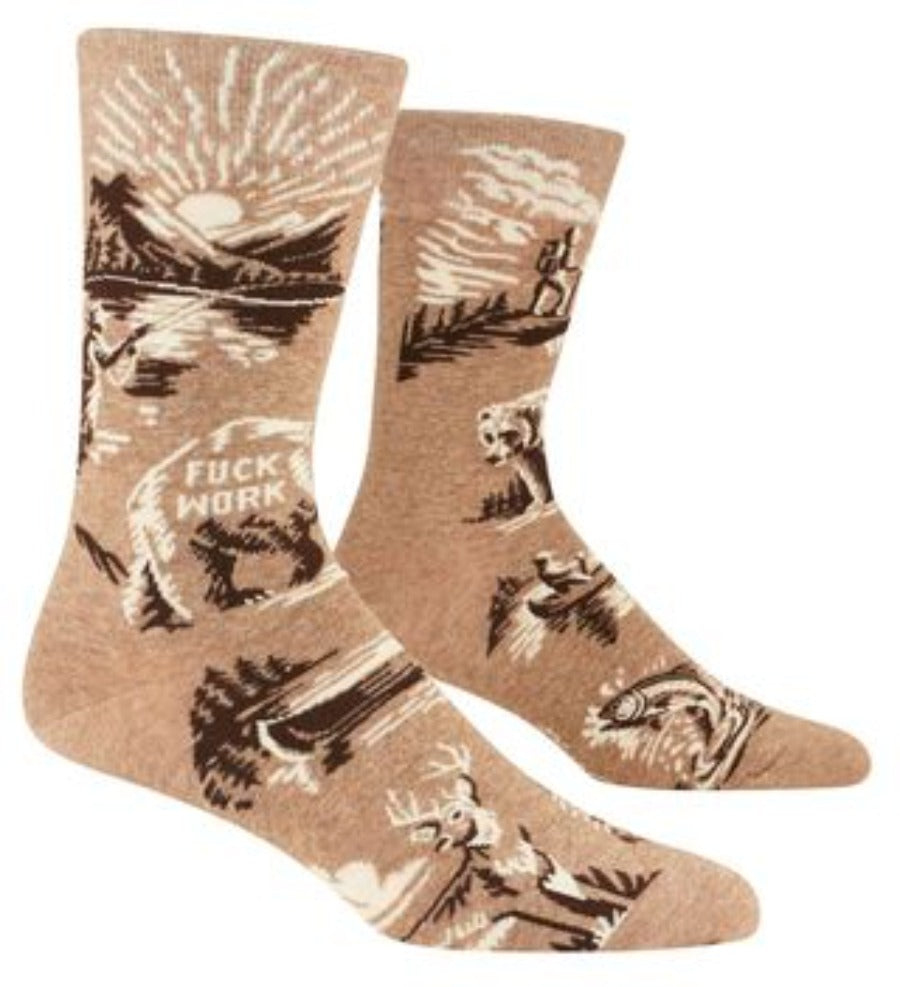 BLUEQ- F**k work men's crew socks