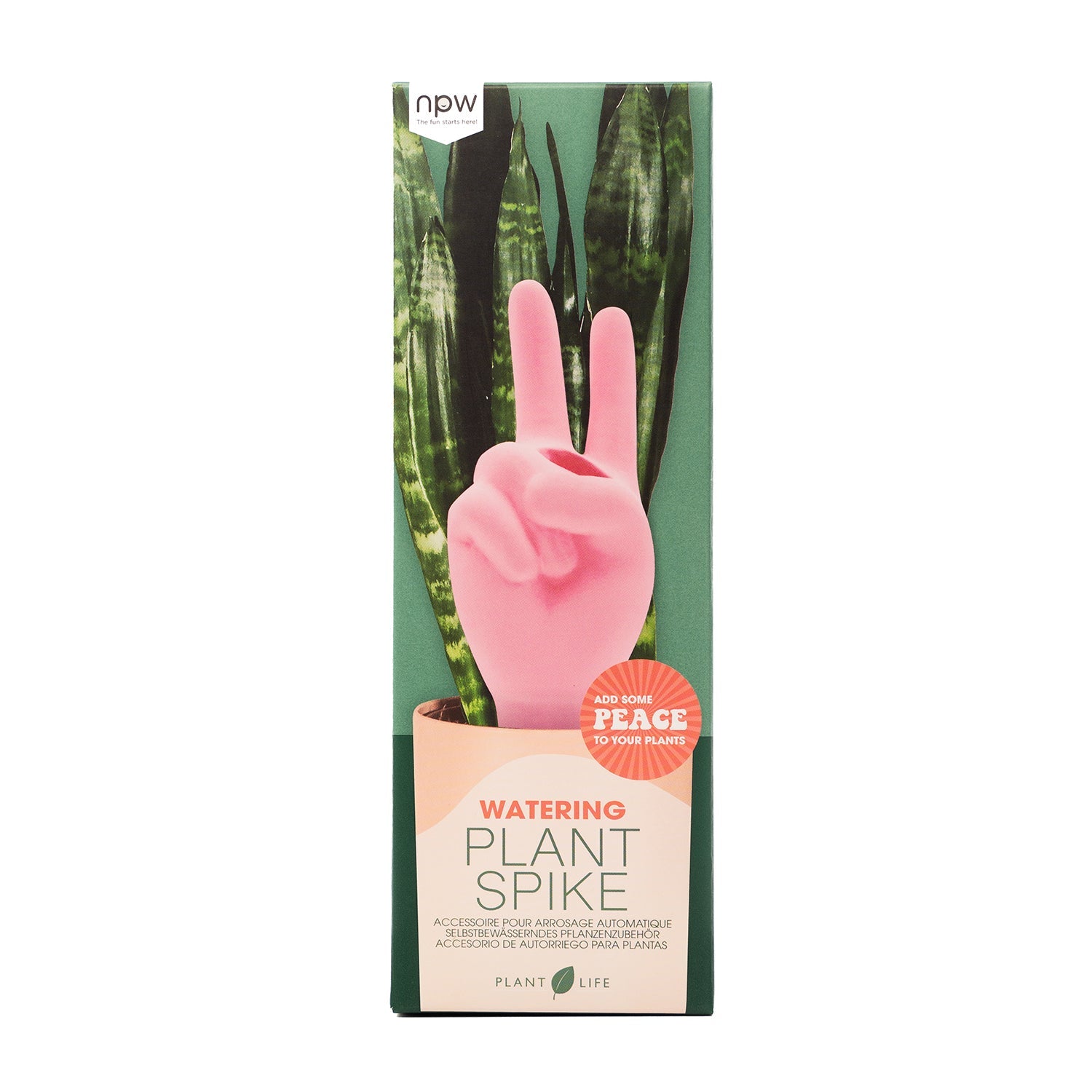 NPW Plant life watering peace sign spike - 8" - Gizmo Gifts