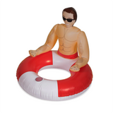 Inflatable hunk pool ring "Chad"