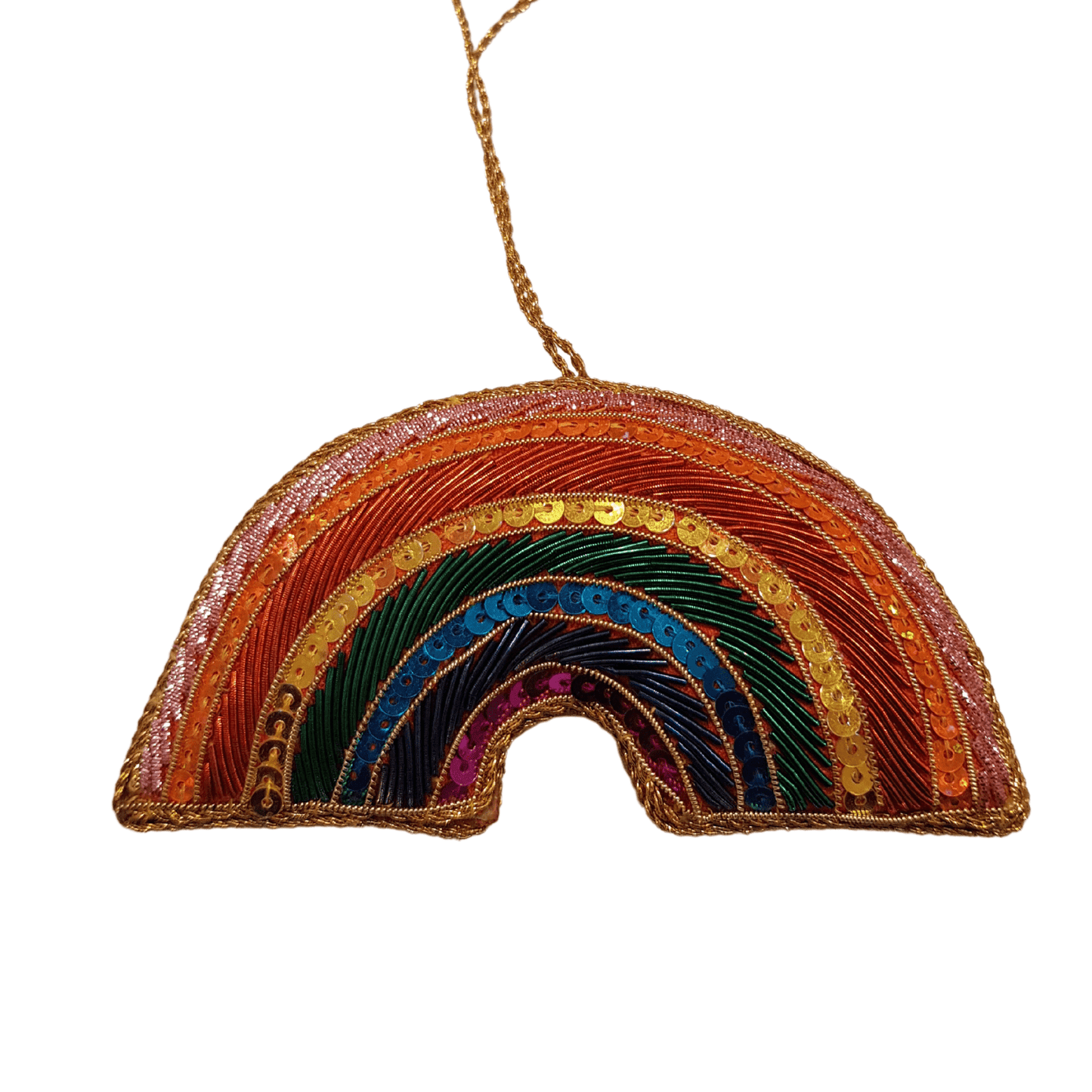 Rainbow hanging sequin tree decoration - Gizmo Gifts