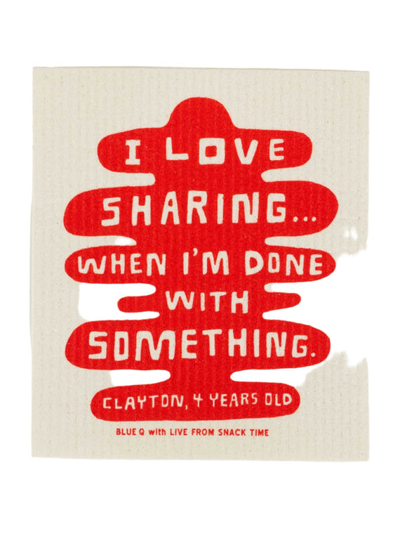 Swedish dishcloth- I love sharing