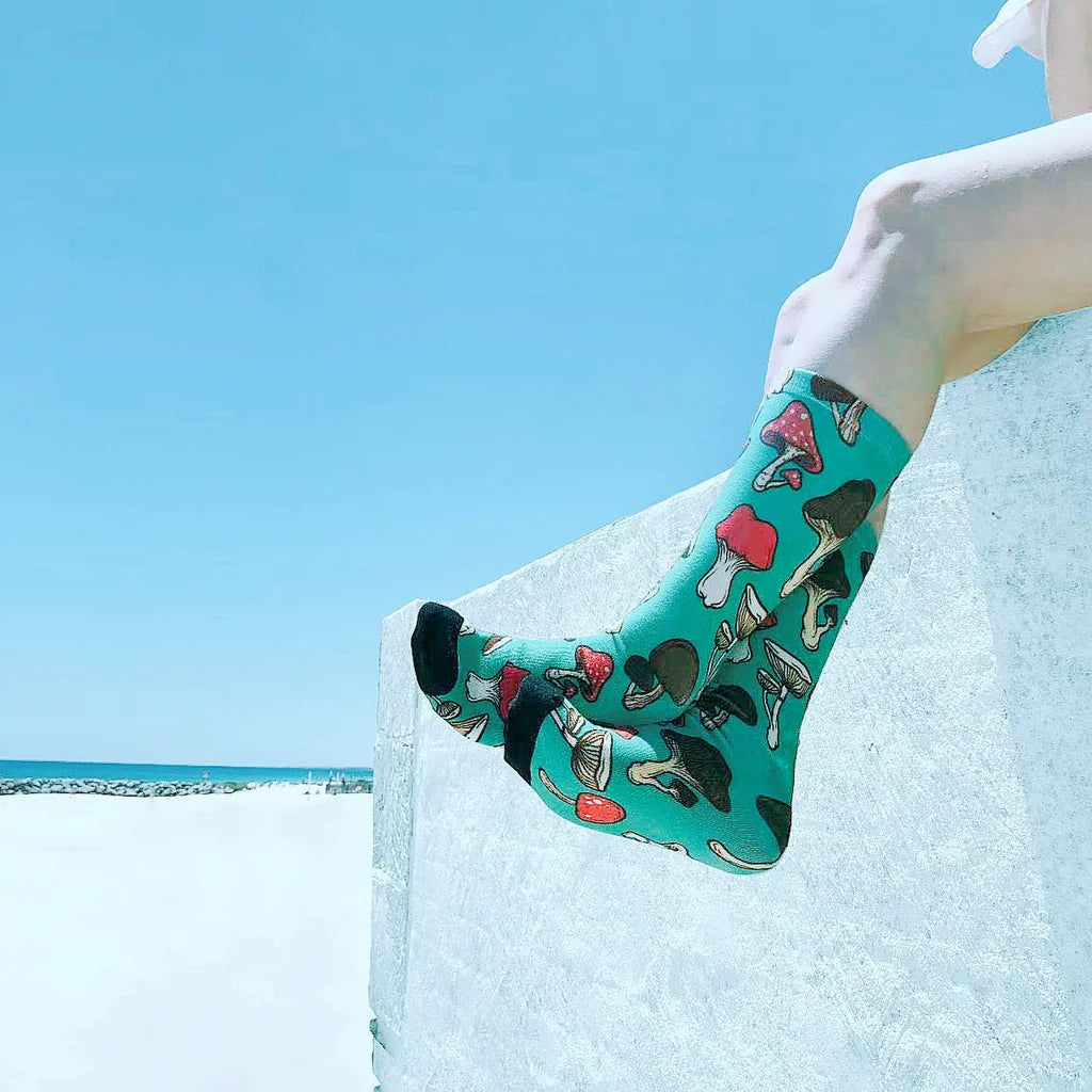 unisex socks- Mushroom fields