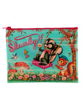 Blue Q zipper pouch- Skunky!