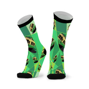 Unisex socks- Melbourne Tram by REDFOXSOX