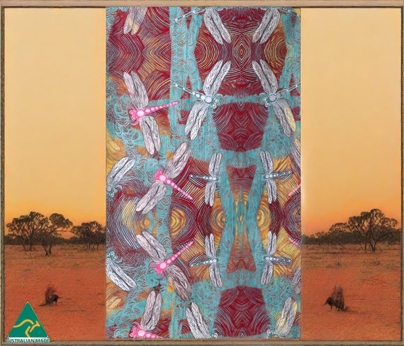 Teatowel- Australian Indigenous art by Sheryl Burchill (Ocean)