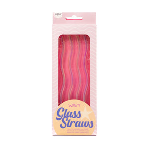 NPW Good vibes wavy glass straws