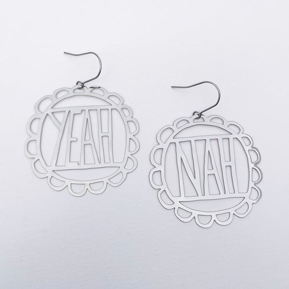DENZ earrings- Yeah/Nah in silver