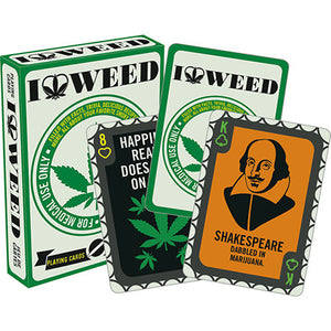 I love weed playing cards by AQUARIUS