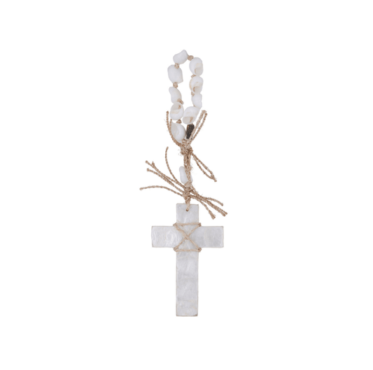 Capiz decorative cross wall hanging by Amalfi - Gizmo Gifts