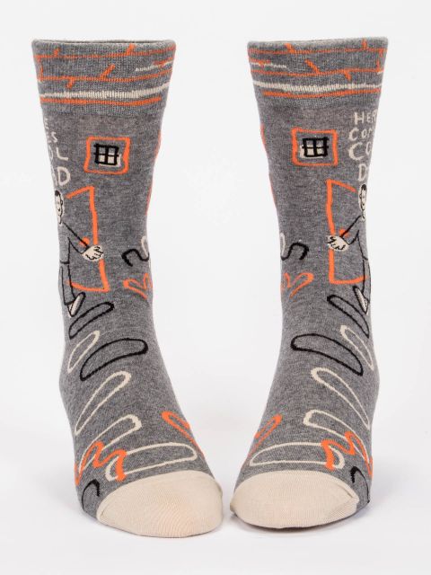 BLUEQ- Here comes cool dad men's crew socks