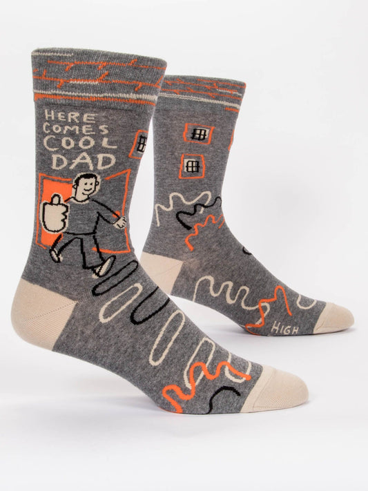 BLUEQ- Here comes cool dad men's crew socks