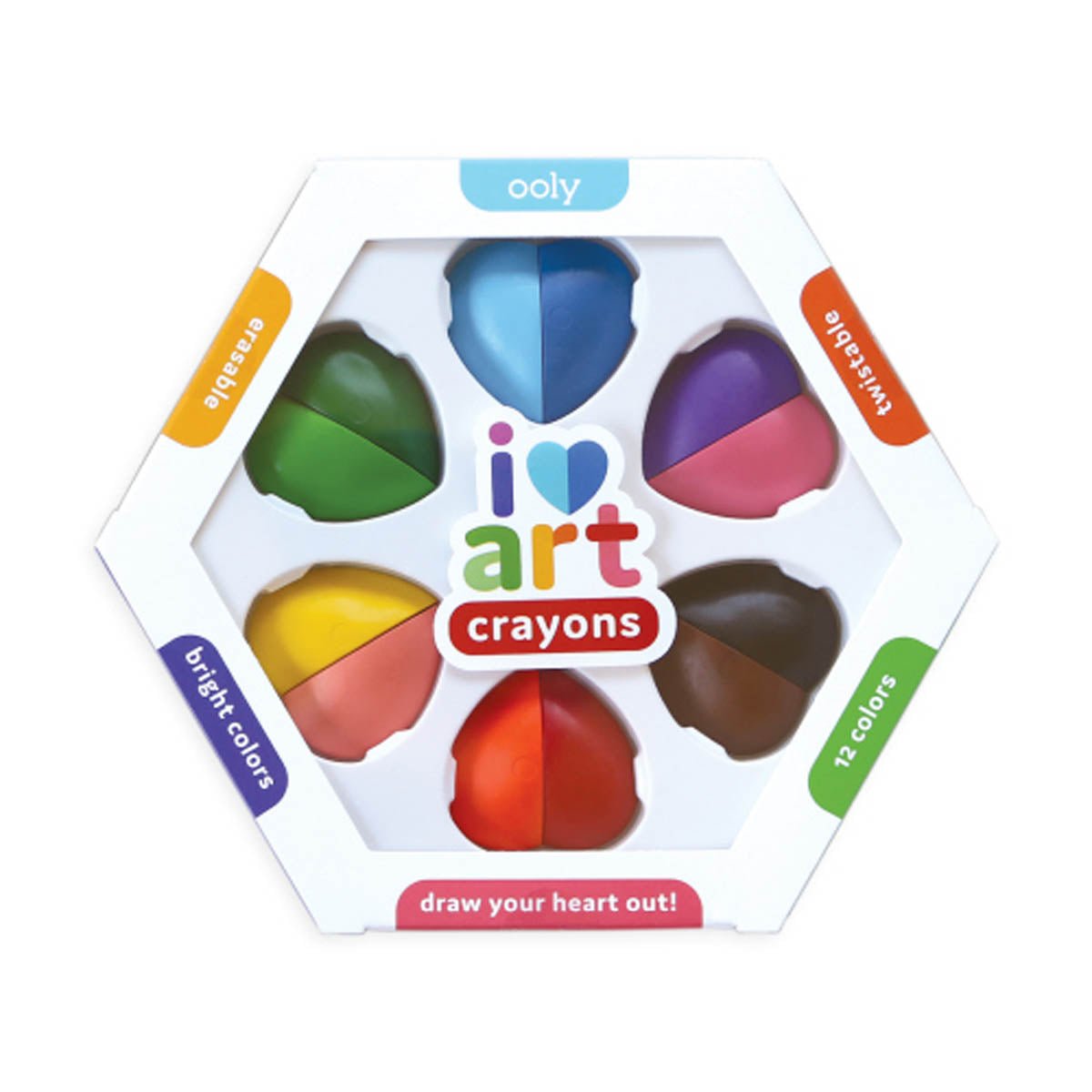 Heart Art erasable crayons by OOLY - Gizmo Gifts