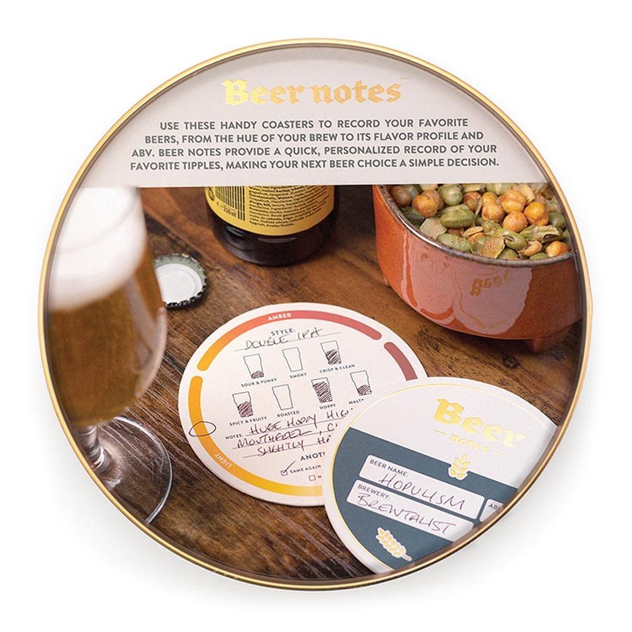 LUCKIES BEER NOTES - beer mat tasting notes cards - Gizmo Gifts