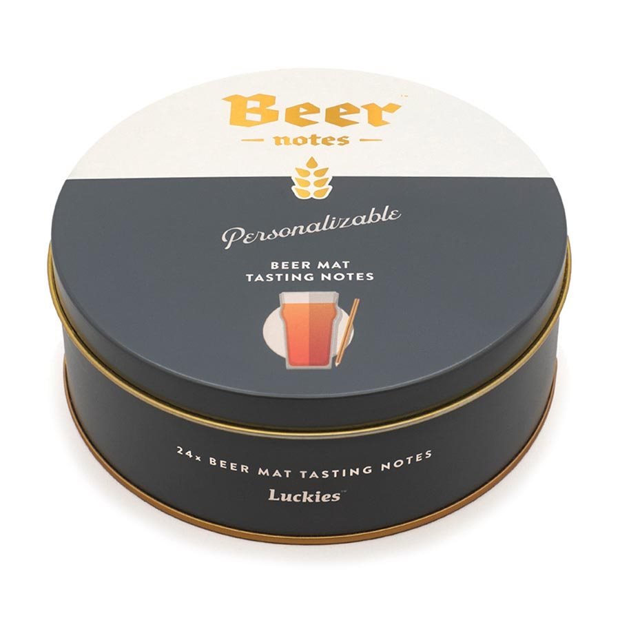LUCKIES BEER NOTES - beer mat tasting notes cards - Gizmo Gifts