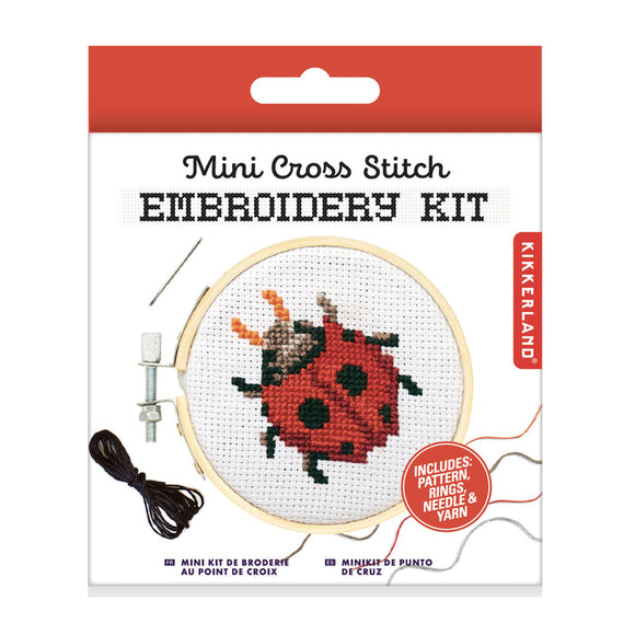 KIKKERLAND mini embroidery cross stitch- Ladybug